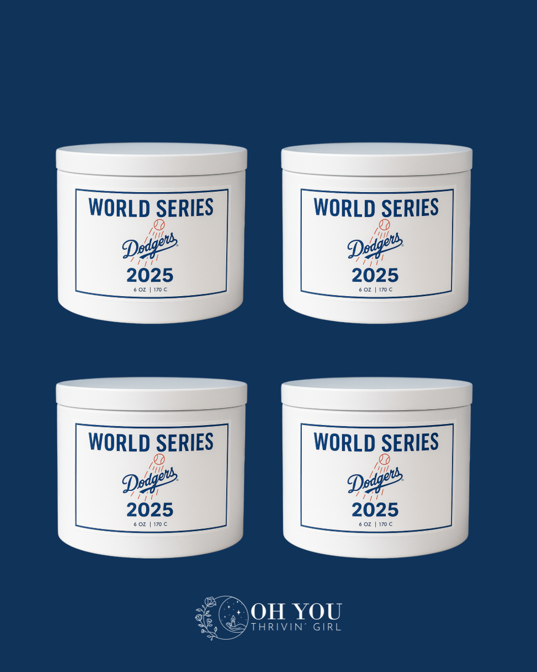 WORLD SERIES DODGER CANDLE